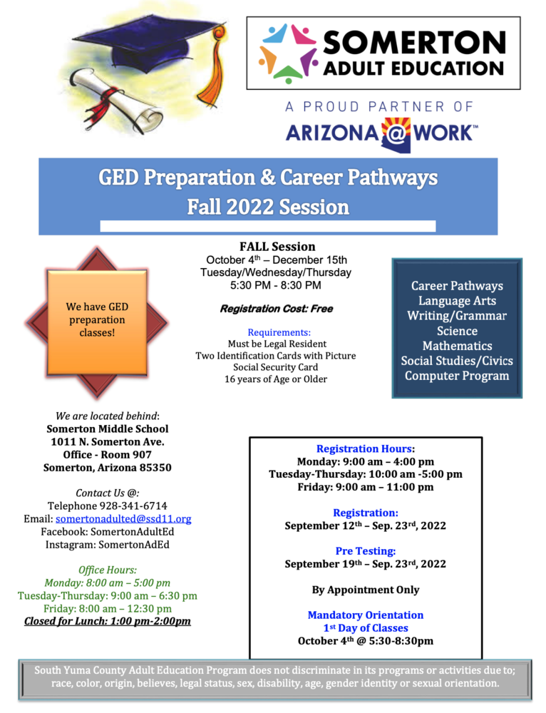 GED Preparation Classes