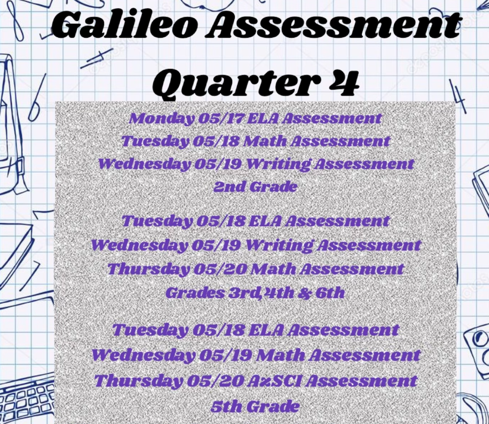 Quarter 4 Galileo Schedule
