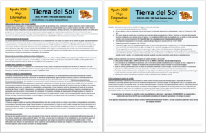 TDS Newsletter August 2019 Spanish
