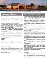 August 26th - Parent Weekly Bulletin - Spanish