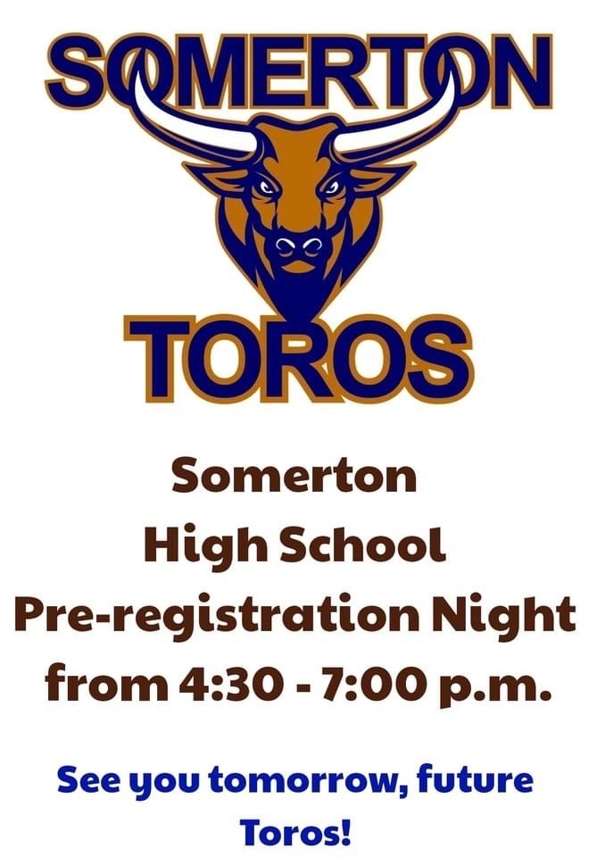 Somerton Toros Somerton High School Pre-registration night English