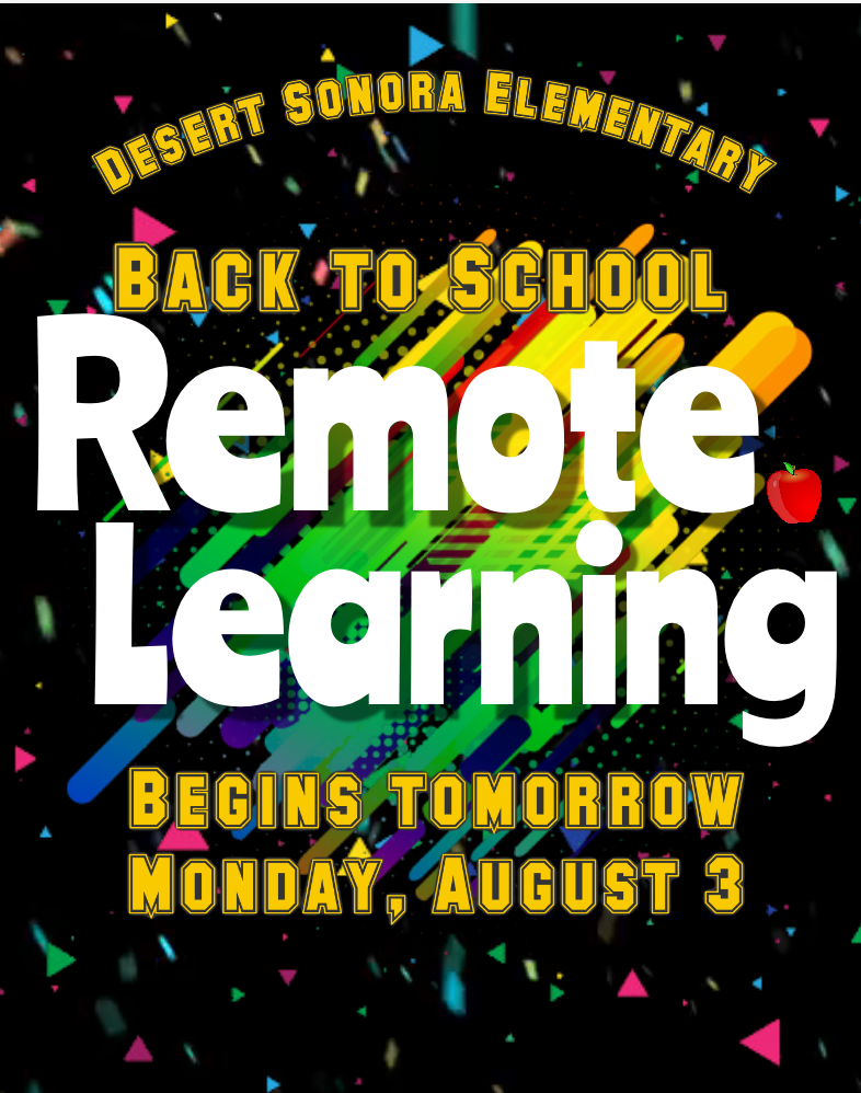 Welcome Back Hawks!!  Tomorrow is the first day of remote learning. Students need to log in their classes; Kinder-8:30am 1st-6th-8:00am